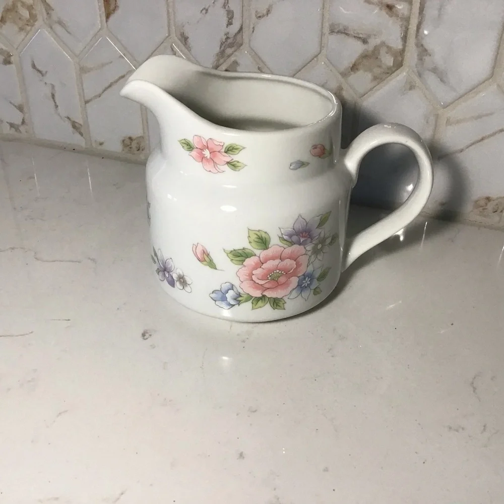 Vintage F.T.D.A “Especially for You” Floral Pitcher – 4" Tall, Cottagecore Charm - Picture 3 of 4